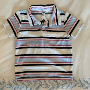Boys Janie & Jack Striped Terrycloth Shirt
